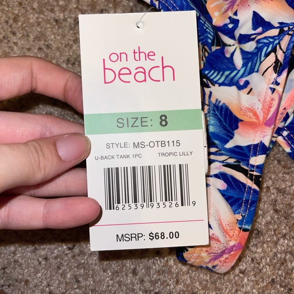 Floral Print One Piece Swimsuit - Picture 2 of 2